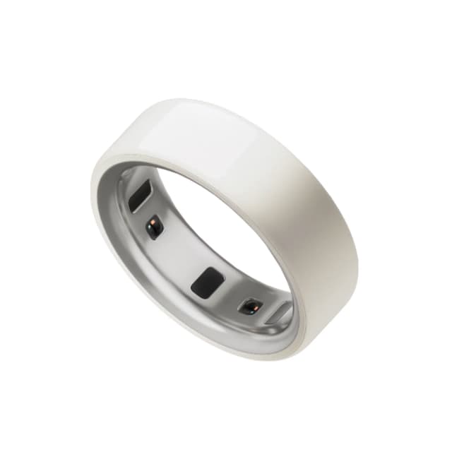 Oura Ring 4 Ceramic Cloud White Size 8 - Very Good (B+)