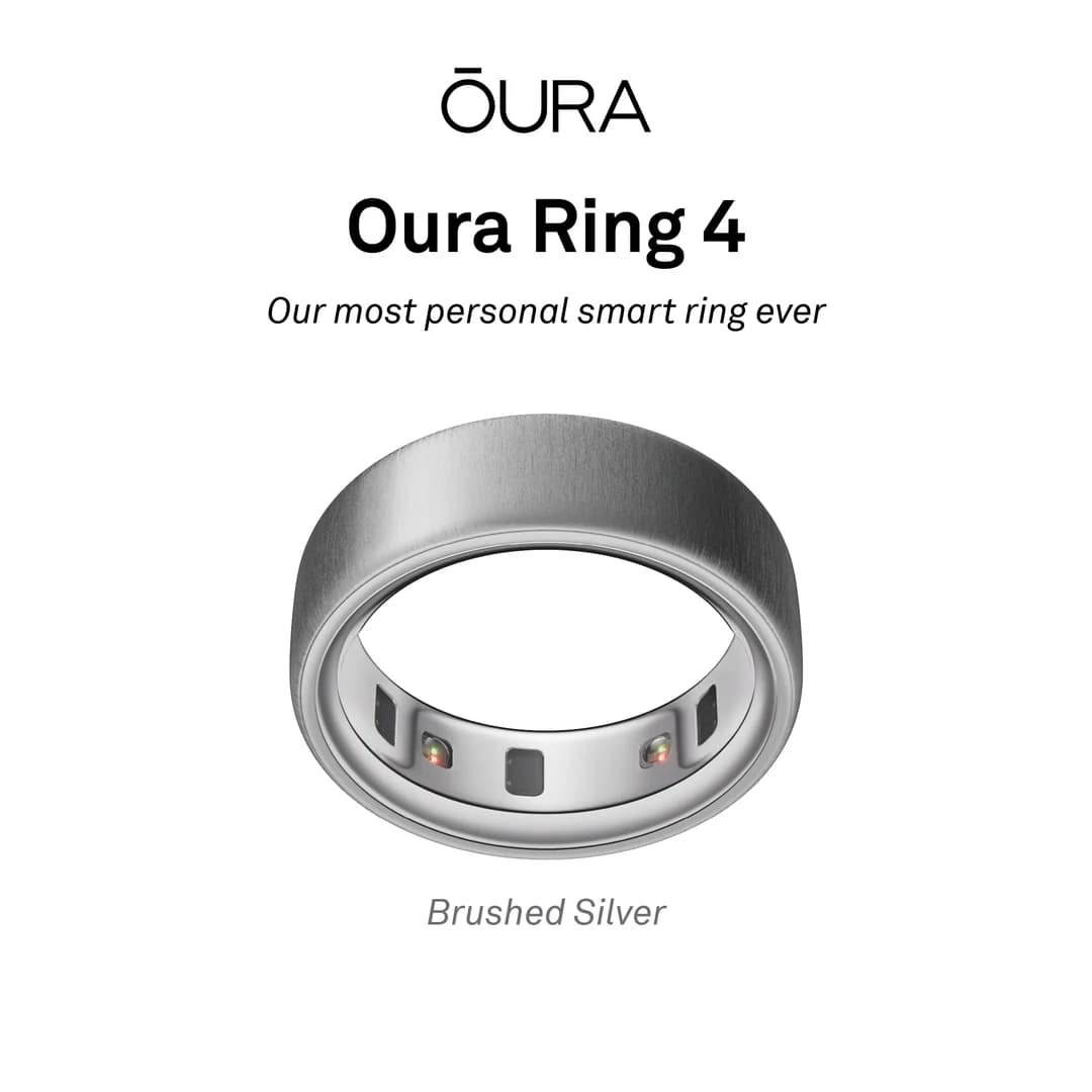 Oura Ring 4 Brushed Silver - Excellent (A)